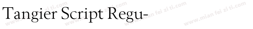 Tangier Script Regu字体转换